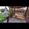 Деревянные качели пергола Сенди П БРУС с лавкой Терра 1,7